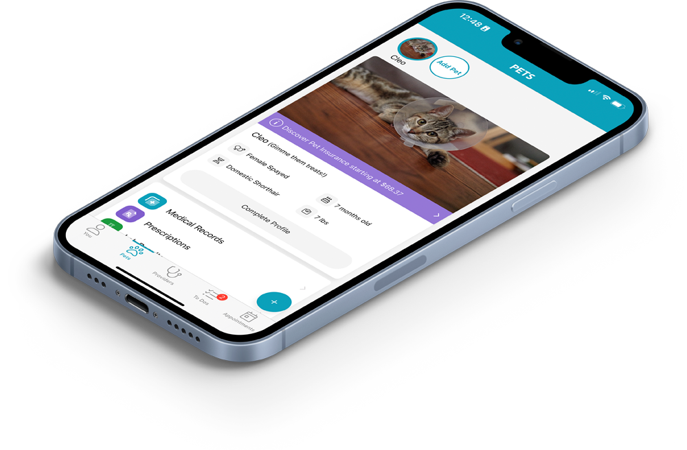 PetDesk app on phone